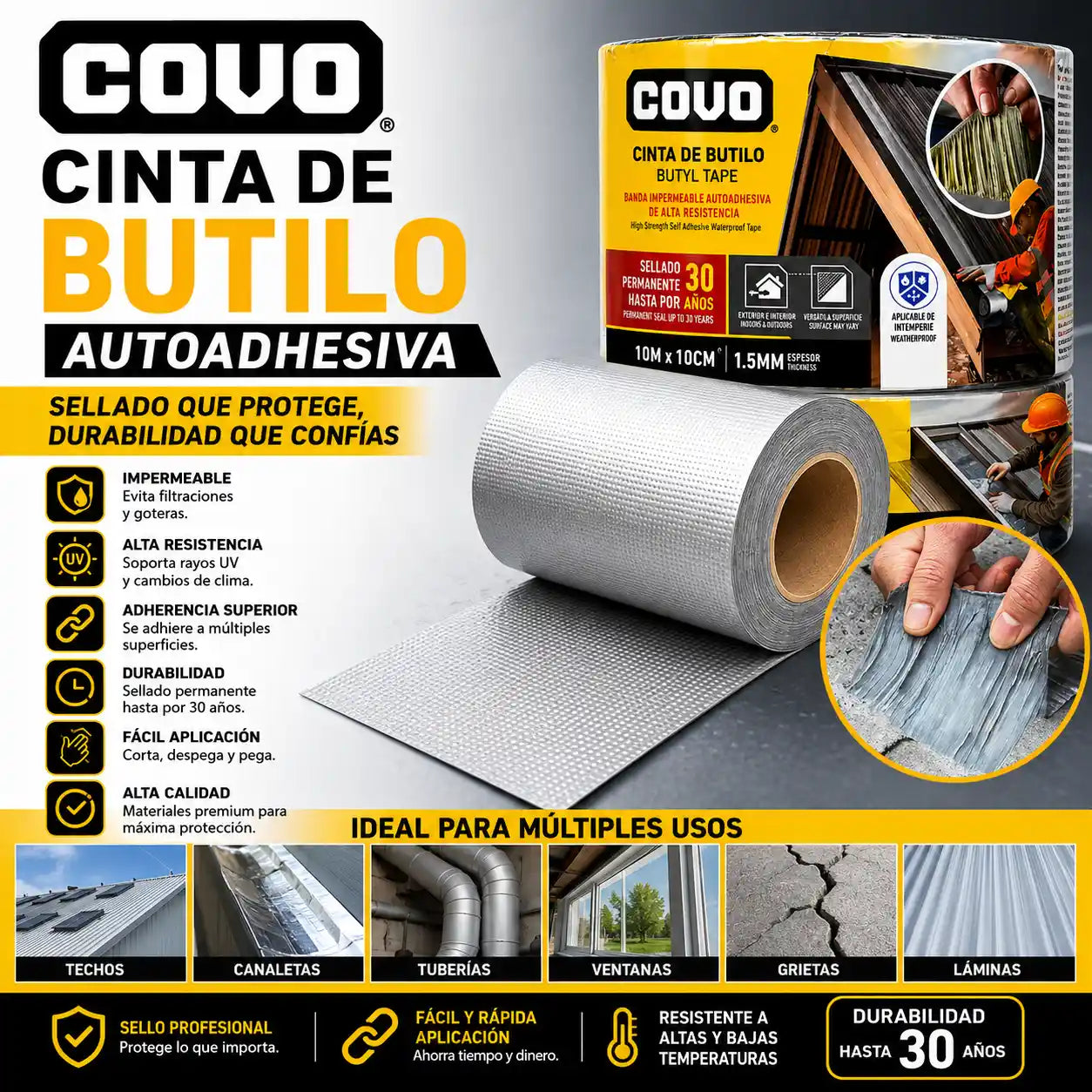 CINTA BUTILO AUTOADHESIVO